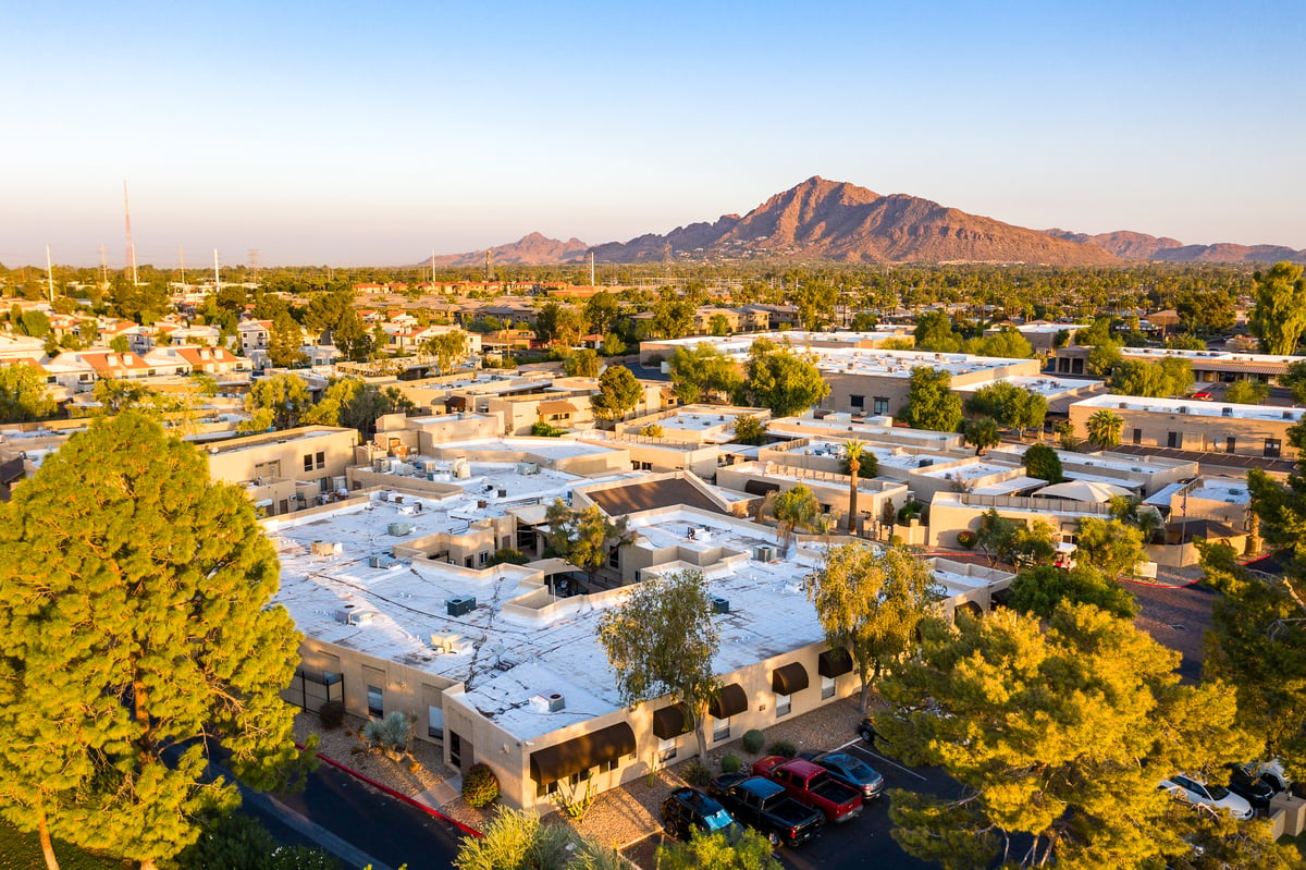 Aerial View of Scottsdale Village Square